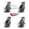 Service Caster 8 Inch Heavy Duty Semi Steel Cast Iron Caster Swivel Lock 2 Brakes SCC, 2PK SCC-KP92S830-SSR-BSL-2-SLB-2 - alternate 1